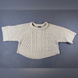 Banana Republic Cream Cable Knit Sweater Size Large